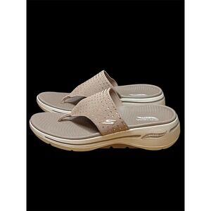 Size 8 - Skechers On The Go Go Walk Arch Fit 2.0-Claire Taupe Women's Sandal